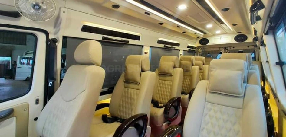 9 Seater Tempo Traveller on Rent
